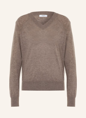 Reiss Svetr Paris Z Merino Vlny hnědá