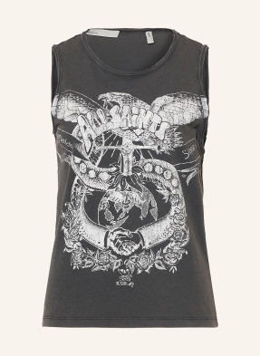 Allsaints Top Jenny černá / bílá