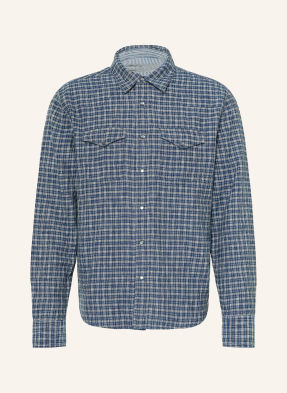 Allsaints Košile Court Comfort Fit tmavě modrá / šedá / bílá