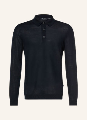 Maerz Muenchen Strick-Poloshirt blau