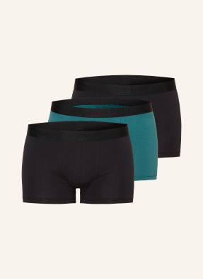Calida Boxerky Natural Benefit, 3 Kusy V Balení černá / petrolejová