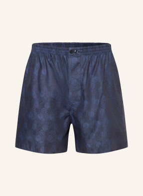 Zimmerli Tkané Boxerky Luxury Jaquards tmavě modrá