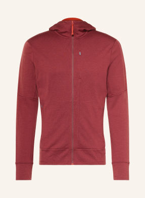 Icebreaker Bunda Midlayer Merino 260 Quantum Iv tmavě červená