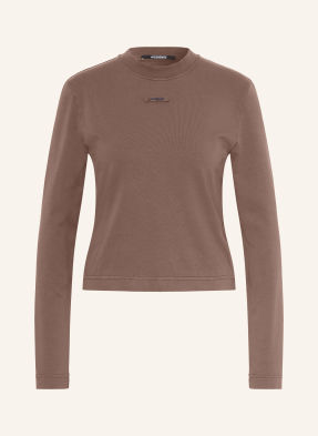 Jacquemus Tričko S Dlouhým Rukávem Le Tshirt Gros Grain hnědá