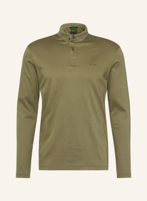 Boss Žerzejová Polokošile Pirol Regular Fit khaki