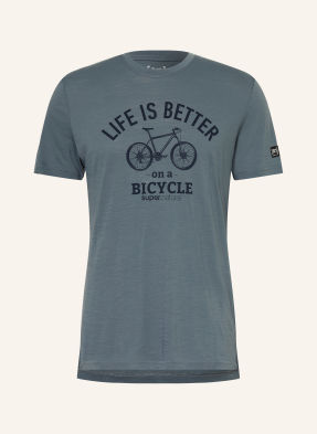 Super.Natural Tričko Better Bike S Příměsí Merino Vlny černošedá
