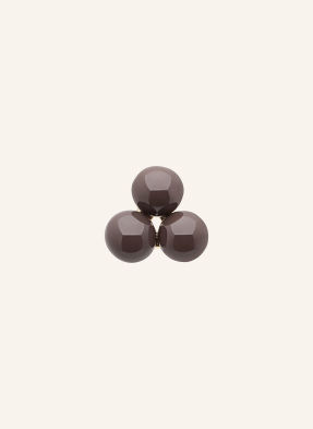 Lulu Copenhagen Náušnice Trio zlatá / tmavě hnědá