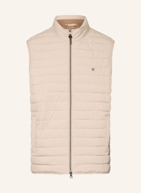 Hackett London Prošívaná Vesta Gilet krémová