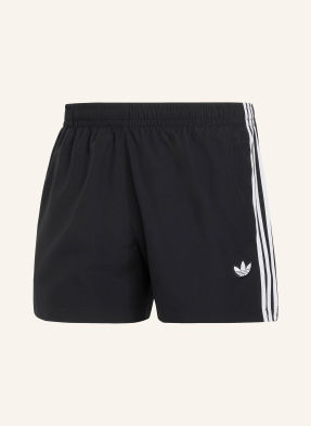 Adidas Originals Koupací Šortky S 3 Pruhy černá / bílá