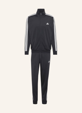Adidas Tepláková Souprava Dayready S Galonovými Pruhy černá / bílá