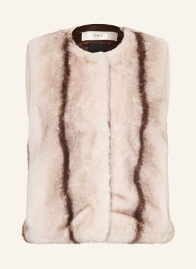 Inwear Vesta Z Umělé Kožešiny Zabelleiw krémová / tmavě hnědá
