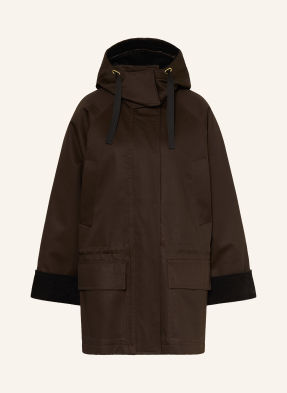 Inwear Parka Hunteryiw Z Kombinace Materiálů tmavě hnědá / černá