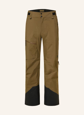 Peak Performance Hardshell Lyžařské Kalhoty Alpine Gore-Tex C-Knit™ 3l olivová / černá
