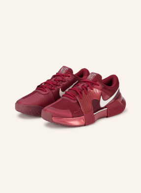 Nike Boty Na Tenis Zoom Gp Challenge 1.5 Premium tmavě červená / šedá / bílá