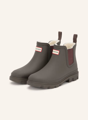 Hunter Gummi Boty Downpour Insulated tmavě hnědá