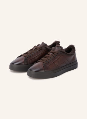 Santoni Sneakersy Gloria tmavě hnědá