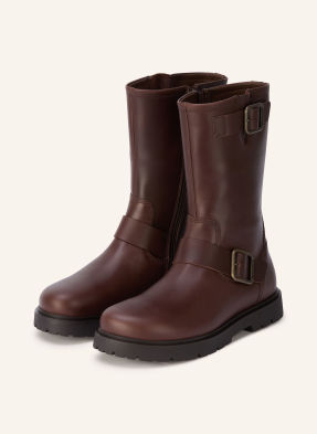 Birkenstock Motorkářské Kozačky Lena tmavě hnědá