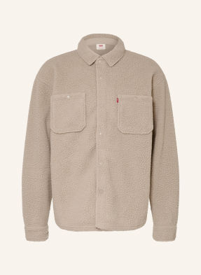 Levi's® Svrchní Košile Z Medvídkové Kožešiny černošedá