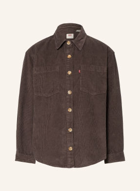 Levi's® Kordový Overshirt tmavě hnědá