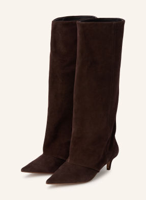 Steve Madden Kozačky Luca tmavě hnědá