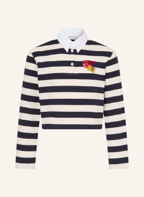Dolce & Gabbana Žerzejová Polokošile tmavě modrá / bílá