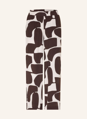 Opus Pants Kalešny Malotta hnědá / bílá