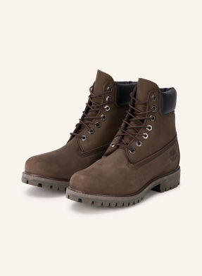 Timberland Šněrovací Boty Premium 6 Inch hnědá / černá