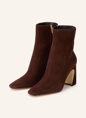 Steve Madden Kotníkové Boty Flares tmavě hnědá / zlatá