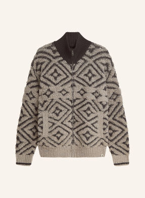 Scotch & Soda Pletený Svetr tmavě hnědá / černošedá