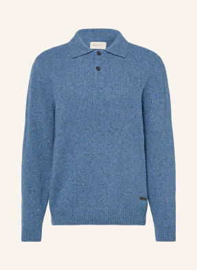Gant Strick-Poloshirt blau