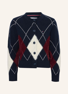 Tommy Hilfiger Pletený Svetr tmavě modrá / tmavě červená / bílá