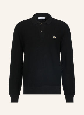 Lacoste Strick-Poloshirt schwarz