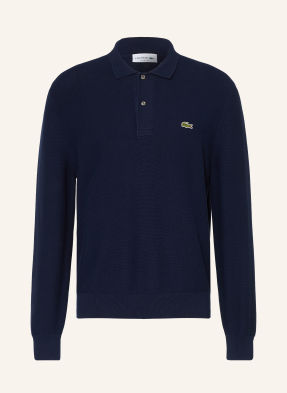 Lacoste Pletená Polokošile tmavě modrá