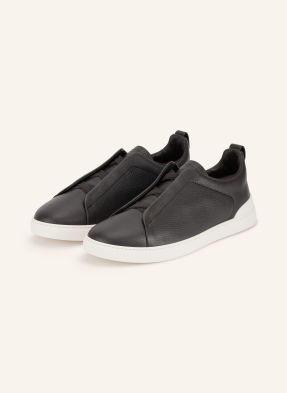 Zegna Nazouvací Tenisky Triple Stitch™ tmavě hnědá