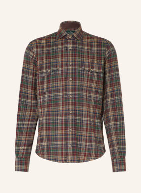 Hackett London Flanelová Košile Comfort Fit tmavě modrá / tmavě červená / zelená