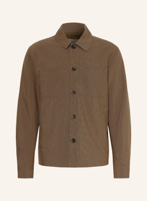 Les Deux Overshirt tmavě hnědá / světle hnědá / hnědá