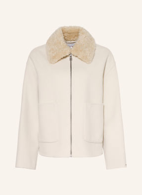 Tommy Hilfiger Kastenjacke Mit Abnehmbarem Kunstfell-Kragen beige