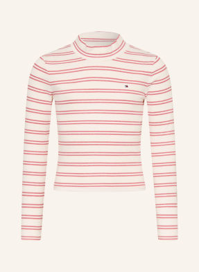 Tommy Hilfiger Tričko S Dlouhým Rukávem S Třpytivou Přízí krémová / růžová
