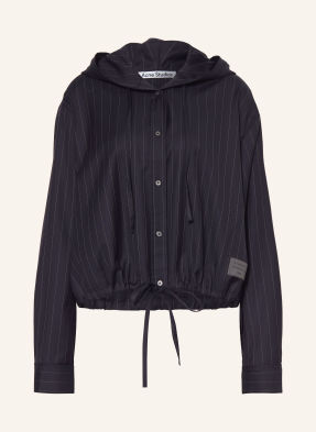 Acne Studios Svrchní Košile tmavě modrá / bílá