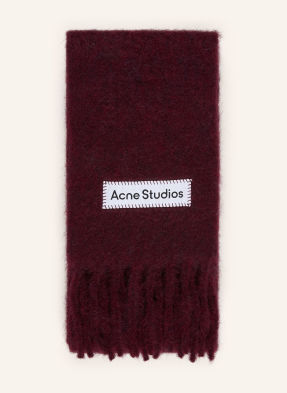 Acne Studios Šála Z Alpaky tmavě červená