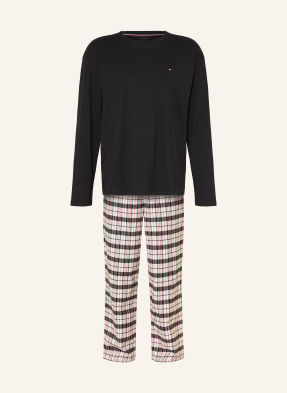 Tommy Hilfiger Pyžamo černá / červená / bílá
