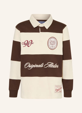 Jack&Jones Rugbyové Tričko tmavě hnědá / režná