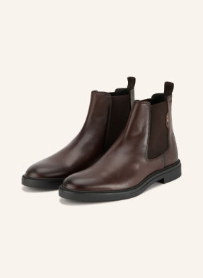 Boss Chelsea Boots Calev tmavě hnědá / černá