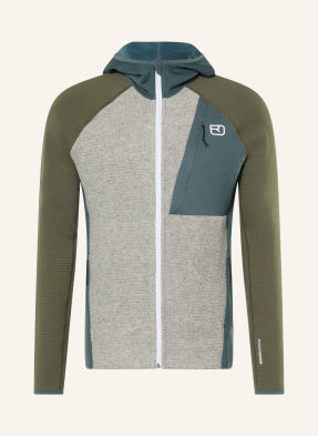 Ortovox Fleecová Mikina Gp Classic Knit šedá / khaki / tmavě modrá