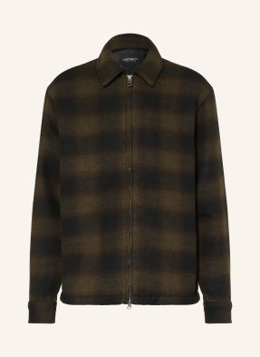 Carhartt Wip Flanelová Svrchní Košile Alton khaki / černá