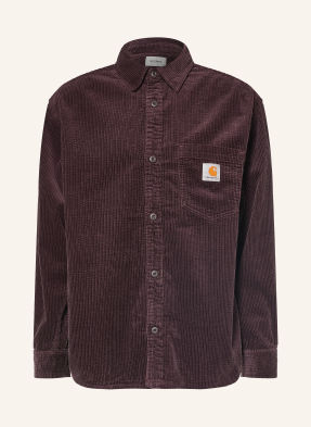 Carhartt Wip Svrchní Košile Z Kordu tmavě červená