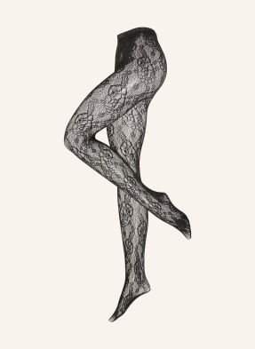 Wolford Jemné Punčocháče Inifite Rose Net 7005 black