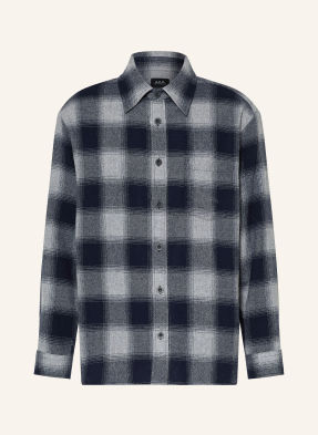 A.P.C. Flanelová Košile Malaury Comfort Fit šedá / tmavě modrá