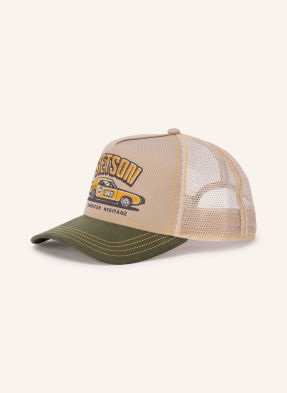 Stetson Cap tmavě zelená / béžová