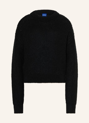 Hugo Pullover Slogeryna Mit Alpaka schwarz